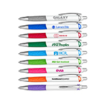 Galaxy Retractable Ball Point Pen With Rubber Grip