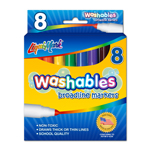 Set of 8 Washable Markers  - Assorted Colors - USA Made