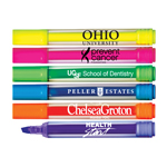 Brite Spots® Broad Tip Highlighters - Clear Barrel - USA Made - Full Color Decal