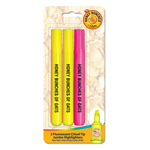 Brite Spots® Highlighters with Custom Blister Card - USA Made - 3 ct