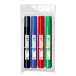 Chisel Tip Permanent Markers - USA Made - 4 ct