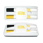 Dry Erase Gear Marker & Eraser Set with Black & Yellow Markers